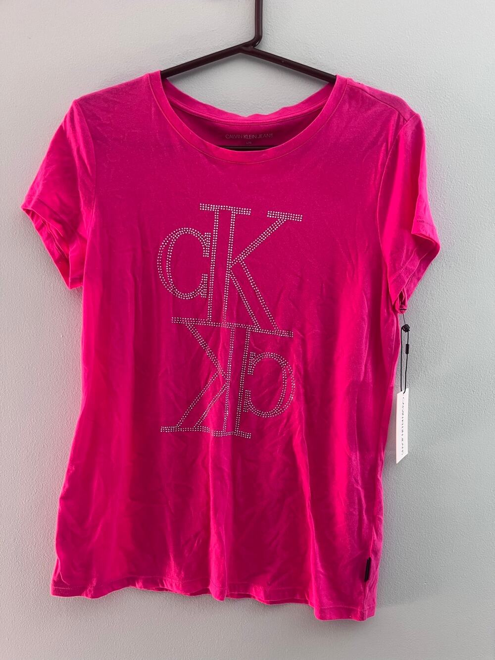 BRAND NEW Women’s Rhinestone Calvin Klein Top Large
